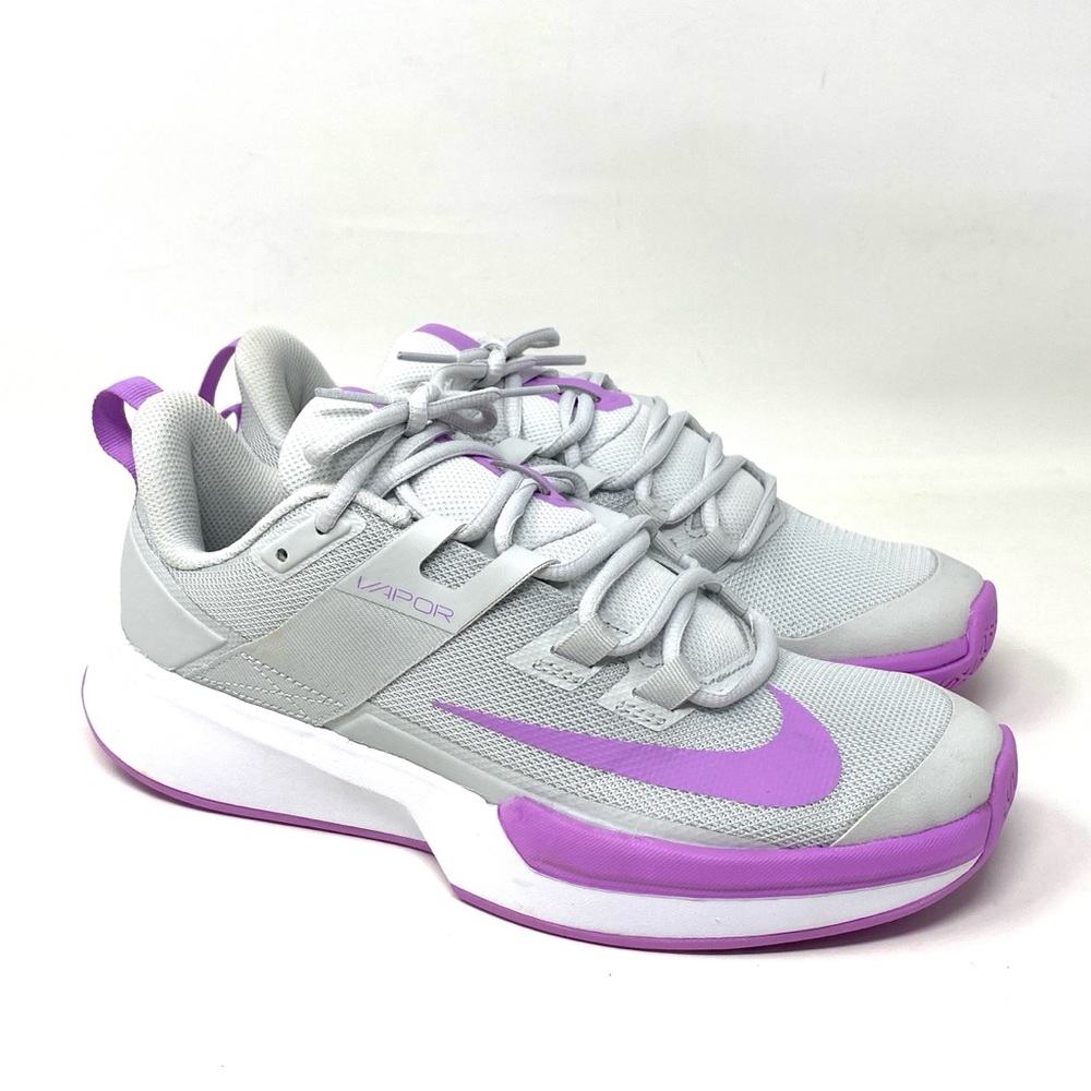 Nike Women’s Sneakers Vapor Lite HC Mesh Violet Grey Low Top 339112 - Picture 4 of 10